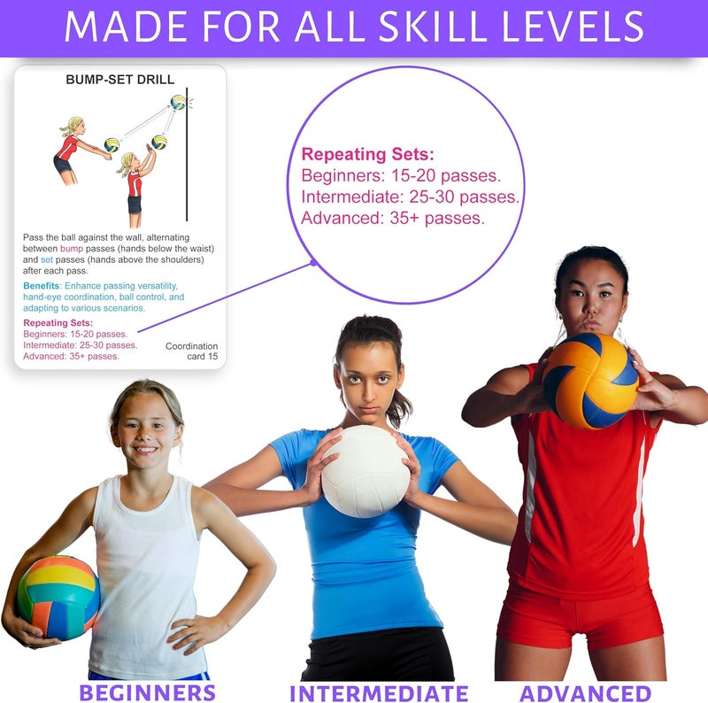 OVANTO Volleyball Training Equipment Aid – Solo Volleyball Equipment in 4 Styles to Serve, Spike, Set and Pass Like a Pro - Adjustable Volleyball Practice Equipment Gift for Beginners & Experts - Image 4